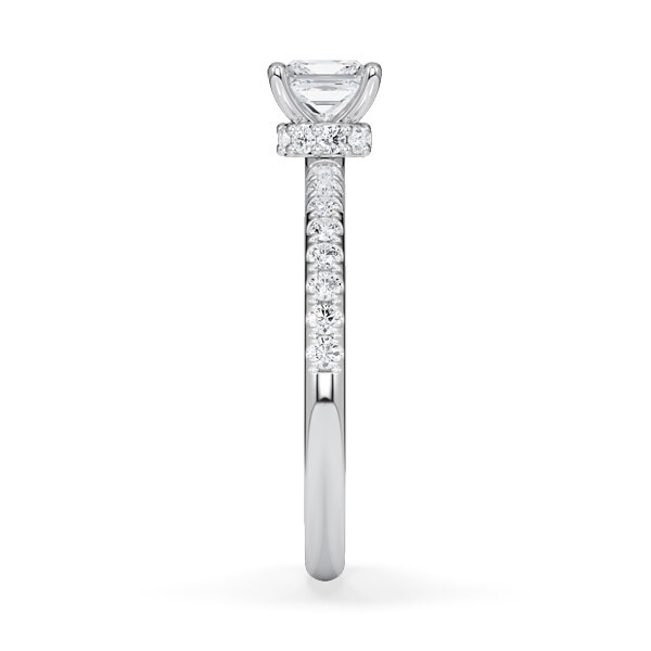 Ring Veiled Halo Prinzess Diamant Platin Rubin 1895