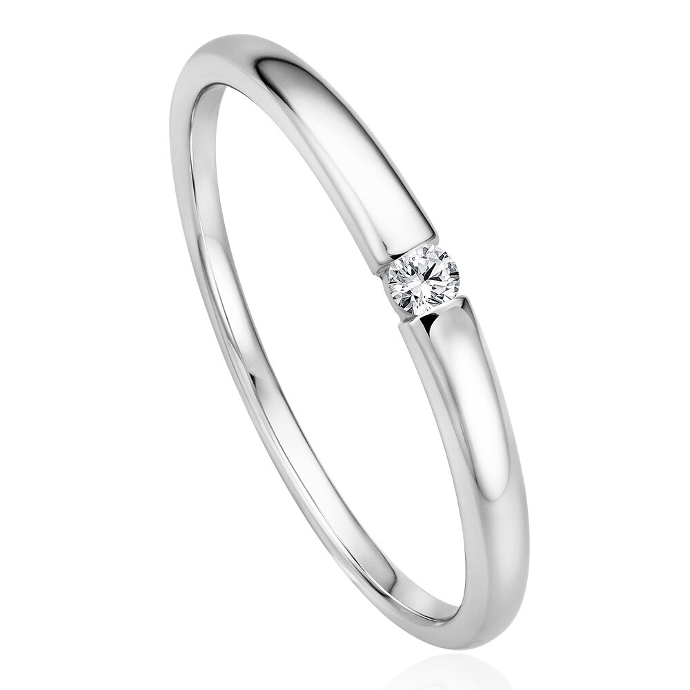bella luce Solitaire Ring Weißgold Brillant 0.040 ct. w/si