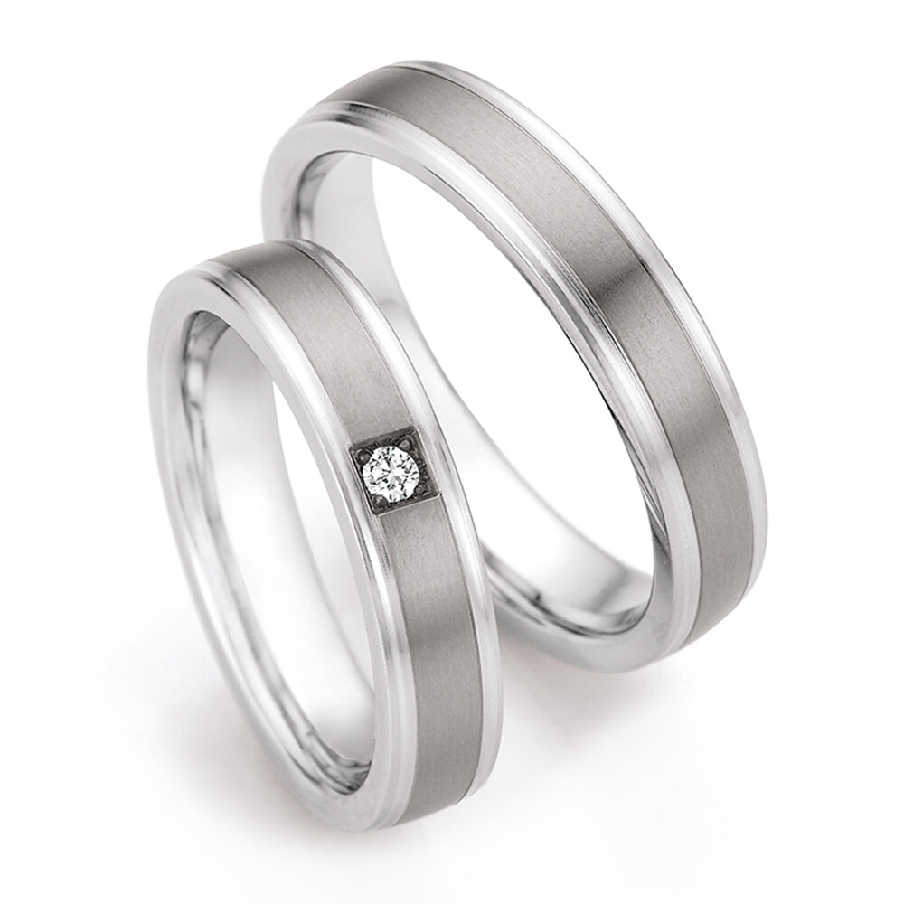 Eheringe Steel Titan Brillant Ruesch 68/20070 & 68/20080