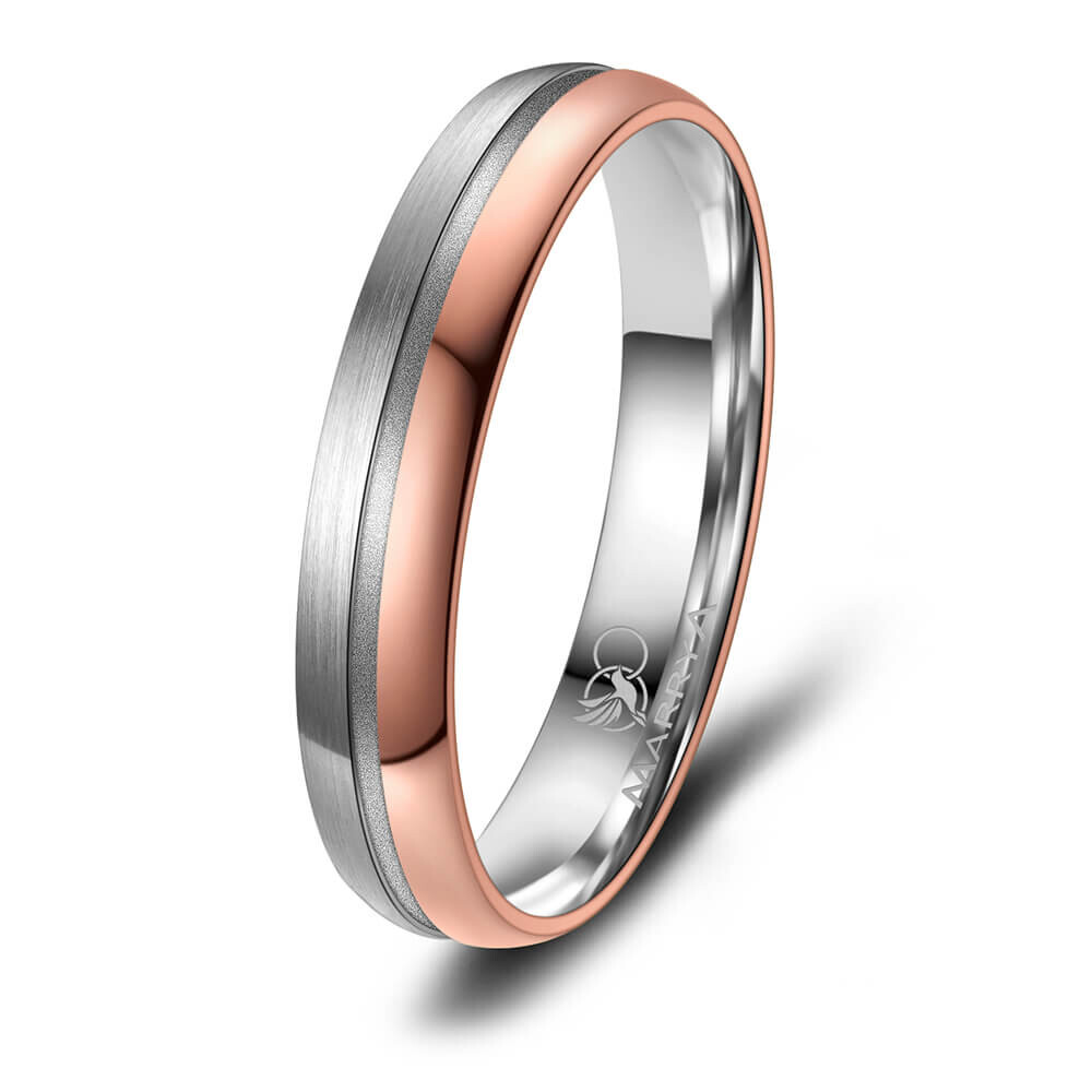 Trauringe Partnerringe Titan Rotgold Marrya TI-14