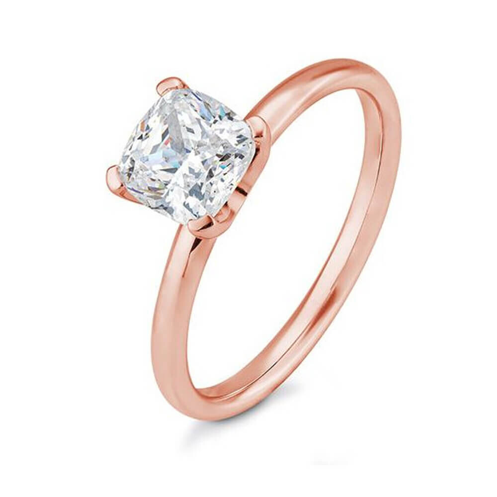 Verlobungsring Cushion Rotgold Lab-Grown Diamant Breuning 41-06319