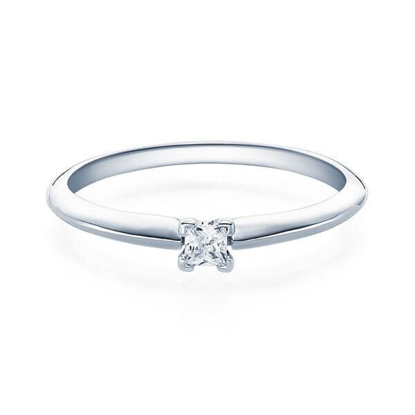 Verlobungsring Weißgold 585/- zus. 0,080 ct, tw, si - RU-1569-1