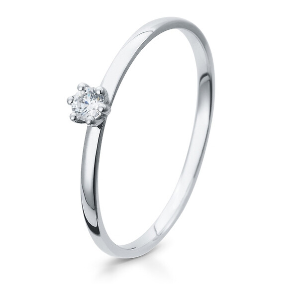 Solitärring Silber mit Zirkonia Breuning 41/05284