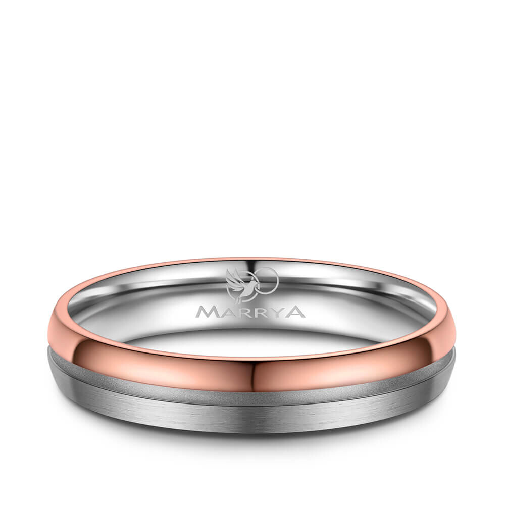 Trauringe Partnerringe Titan Rotgold Marrya TI-14