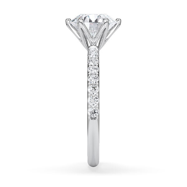 Hollywood Ring Brillant Weißgold Rubin 1888