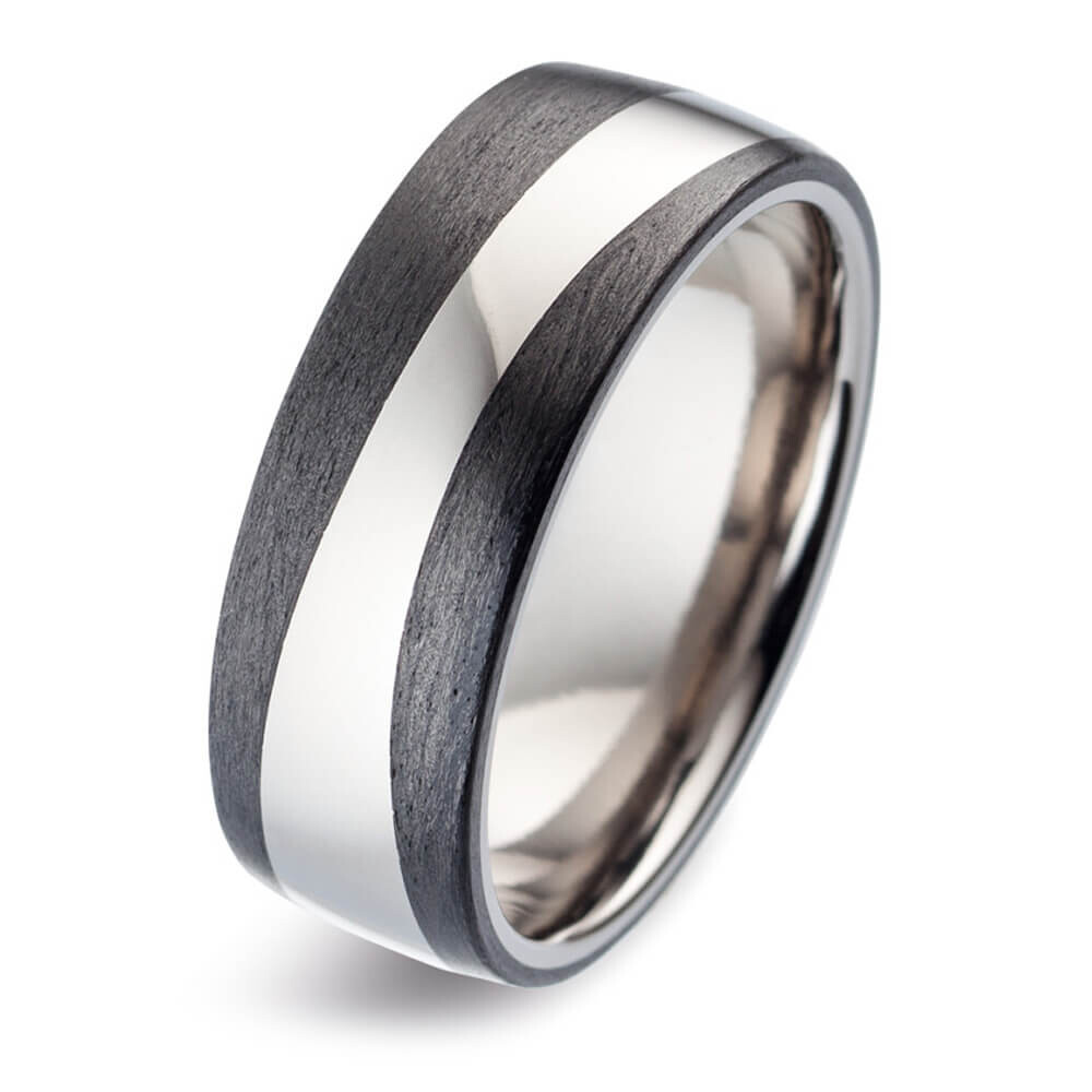 Trauringe Titan Carbon Brillant TitanFactory 52482