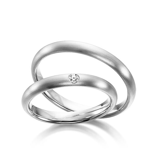 Sickinger Trauringe Weißgold Brillant SC-1112-1