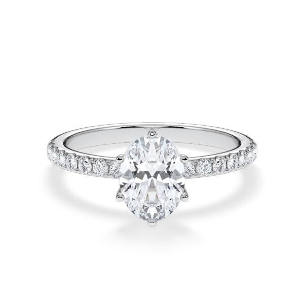 Hollywood Ring Classic Oval Platin Rubin RU-1883