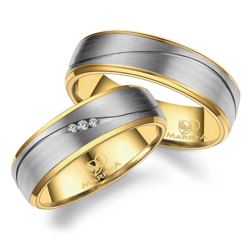 Trauringe Partnerringe Titan Gold Brillant Marrya TI-50