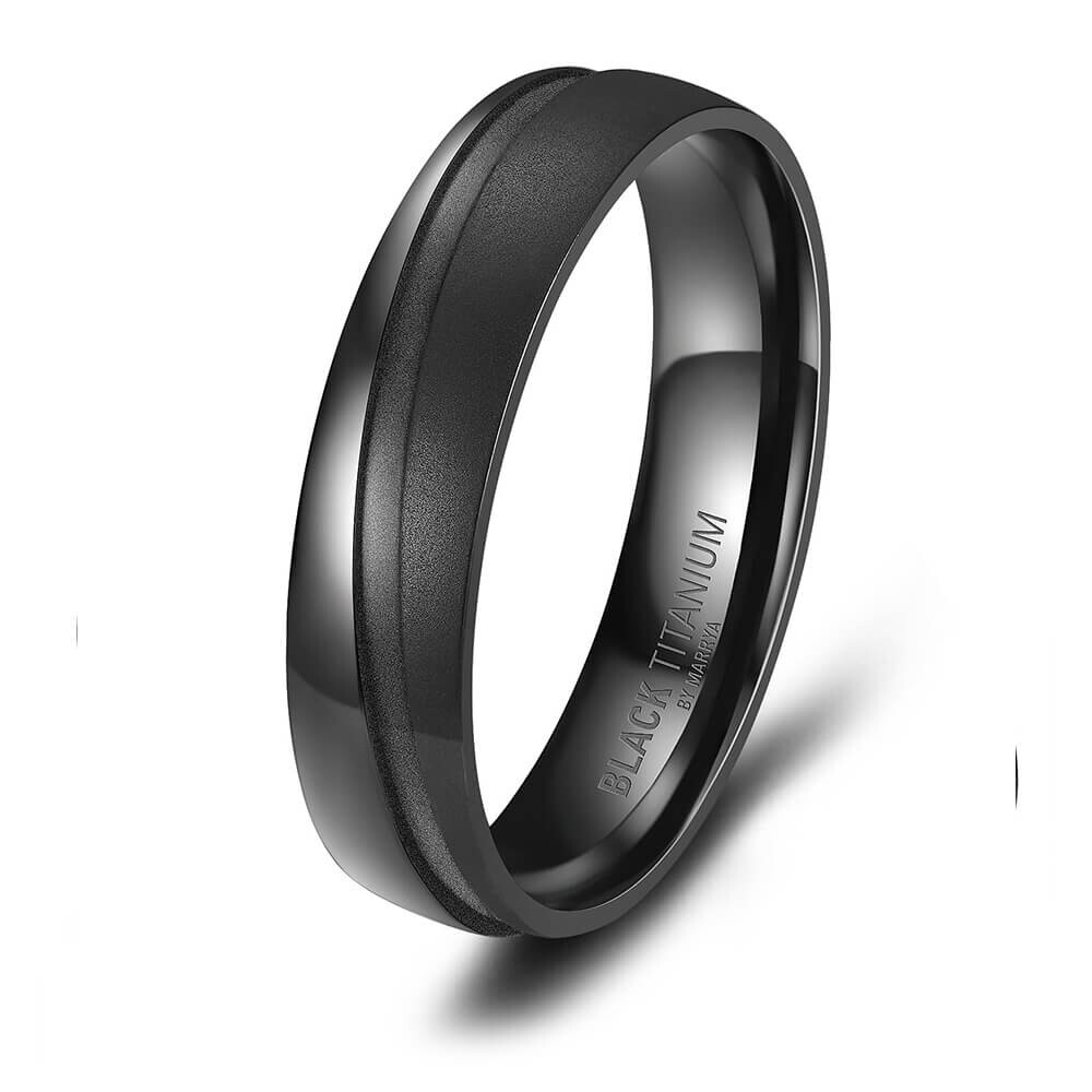 Eheringe Black Titanium Diamant Marrya BT-C-08