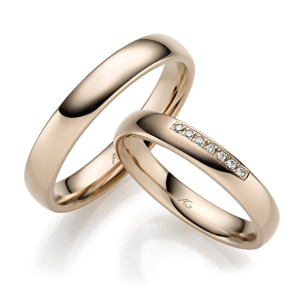 Trauringe Haselnussgold Brillant Gerstner 31472