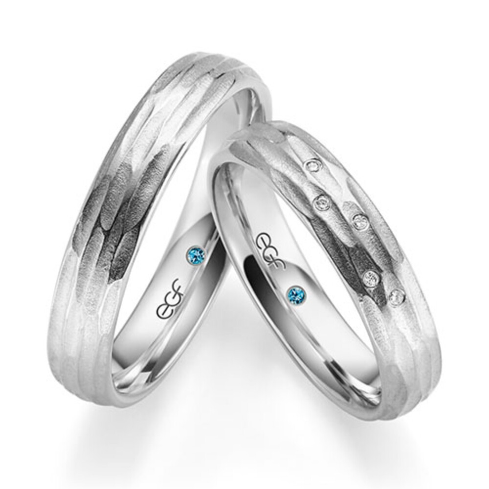 egf Trauringe Palladium Nature Brillant F-1379-1