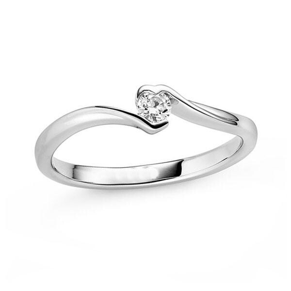 Verlobungsring Twist Herz Platin Rubin RU-1832