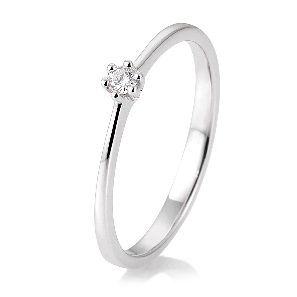 Verlobungsring Solitär 6er Krappe Platin BR169-6 Brillant