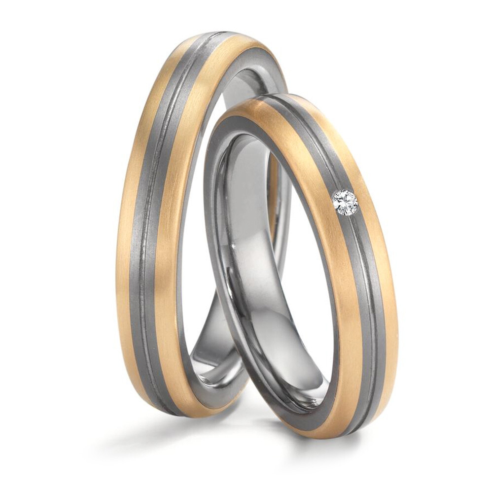 Trauringe aus Tantal & Gold TeNo 603085 & 603084