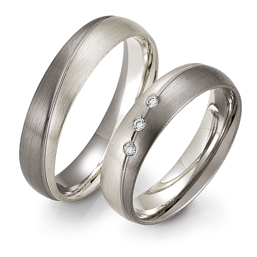 Gerstner Trauringe Weißgold / Palladium 28211 - matt