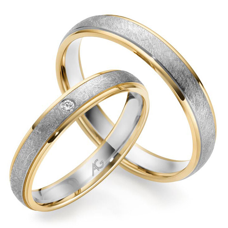 Gerstner Trauringe Weißgold & Gelbgold 4/28770/3.5 & 28770/4