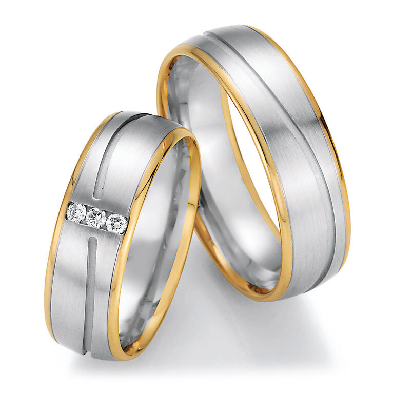 Trauringe Weißgold & Gelbgold Ruesch 66/40170 & 66/40180