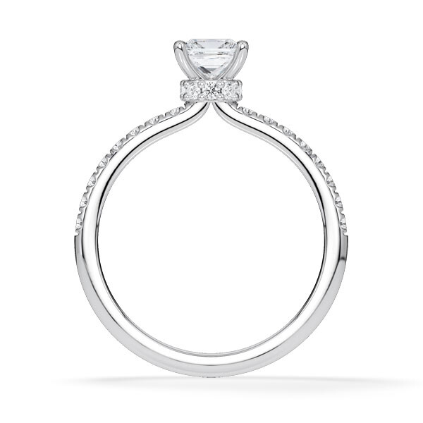 Ring Veiled Halo Prinzess Diamant Platin Rubin 1895