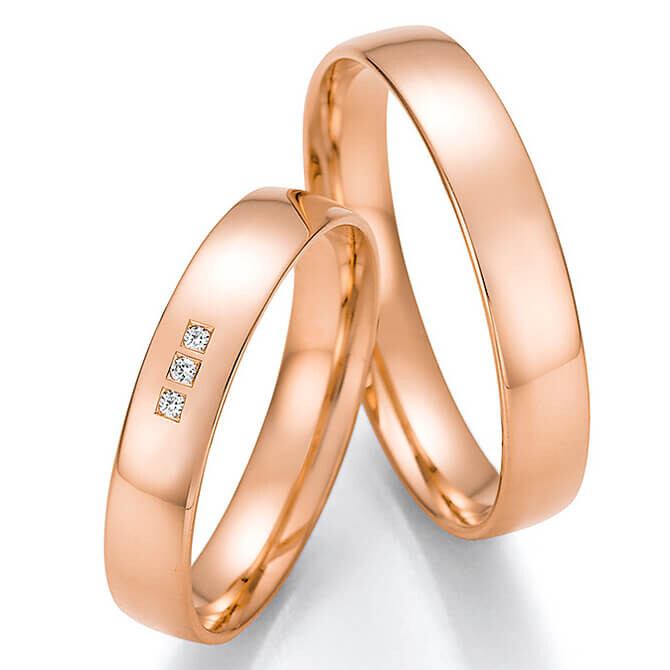 Collection Ruesch Trauringe Eheringe Rotgold Brillant 66/61030 & 66/61040