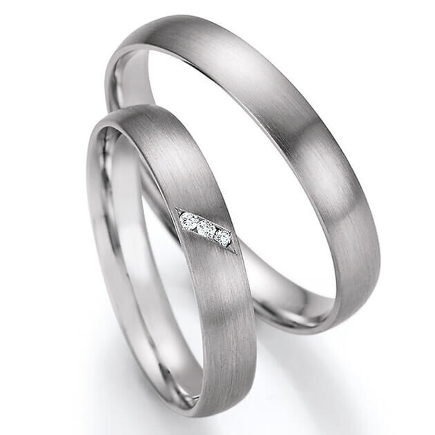 Collection Ruesch Trauringe Eheringe Palladium Brillan 66/61110 & 66/61120