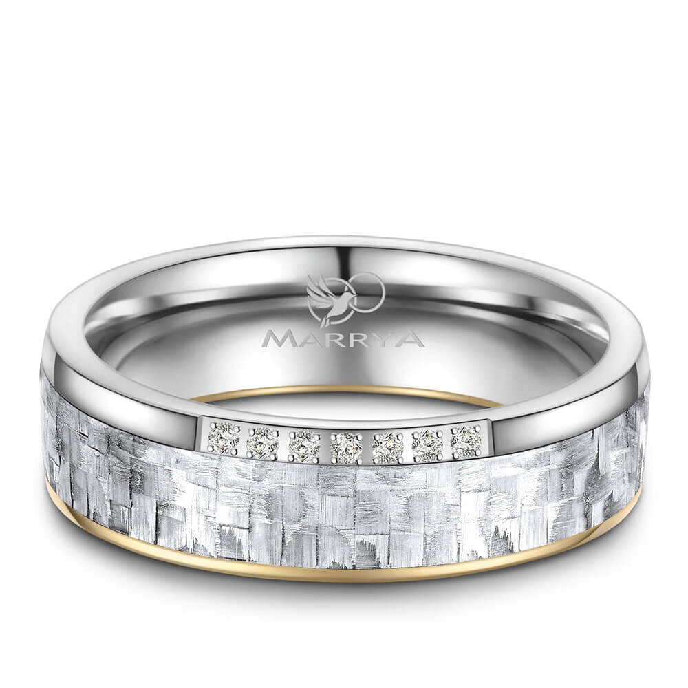 Damenring Tutan Carbon grau Marrya CA-09