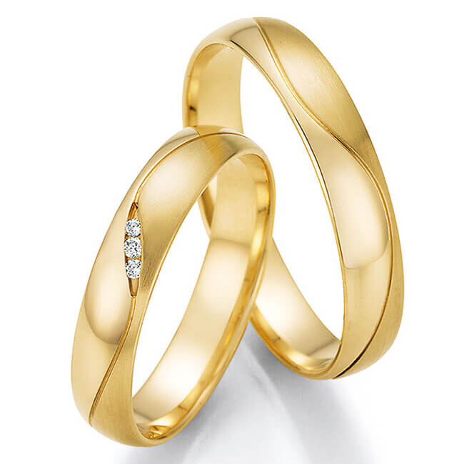 Collection Ruesch Trauringe Eheringe Gelbgold Brillant 66/61010 & 66/61020