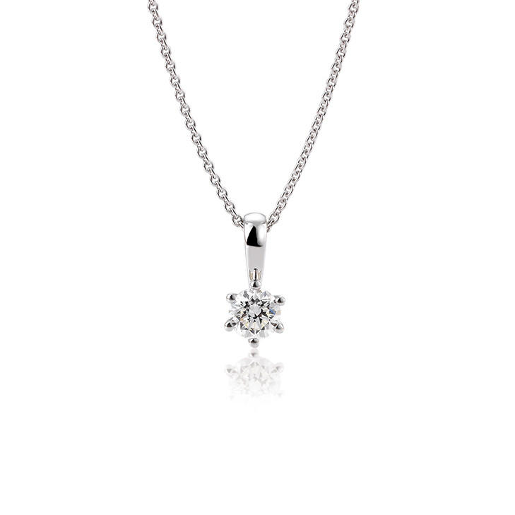 Breuning Anhänger 6er Krappe Weißgold Brillant