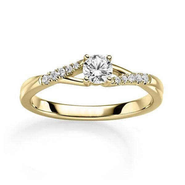 Verlobungsring Gelbgold 585 zus. 0,360ct TW/SI Rubin RU-1831