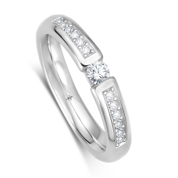 Giloy Solitär Ring Weißgold TV000033W-2