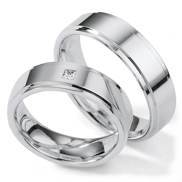 Collection Ruesch Trauringe Weißgold 55/01180 White Style Silver Brilliance