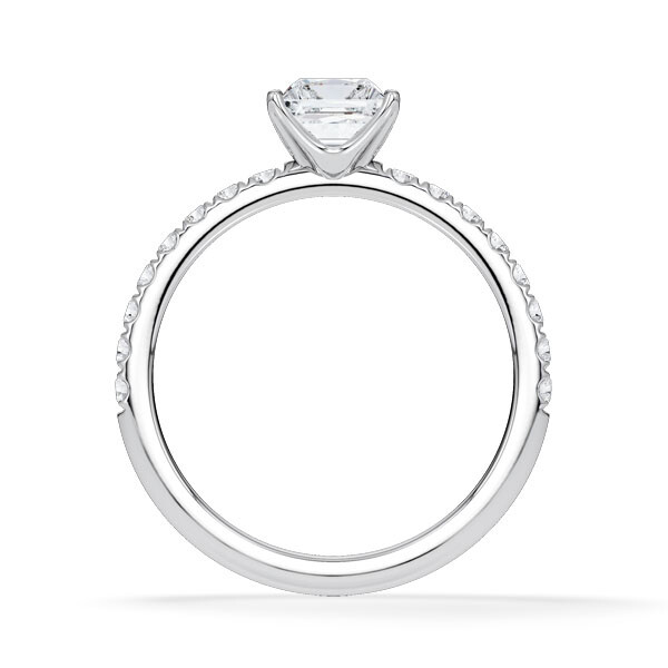 Hollywood Ring Weißgold Princess Rubin 1855