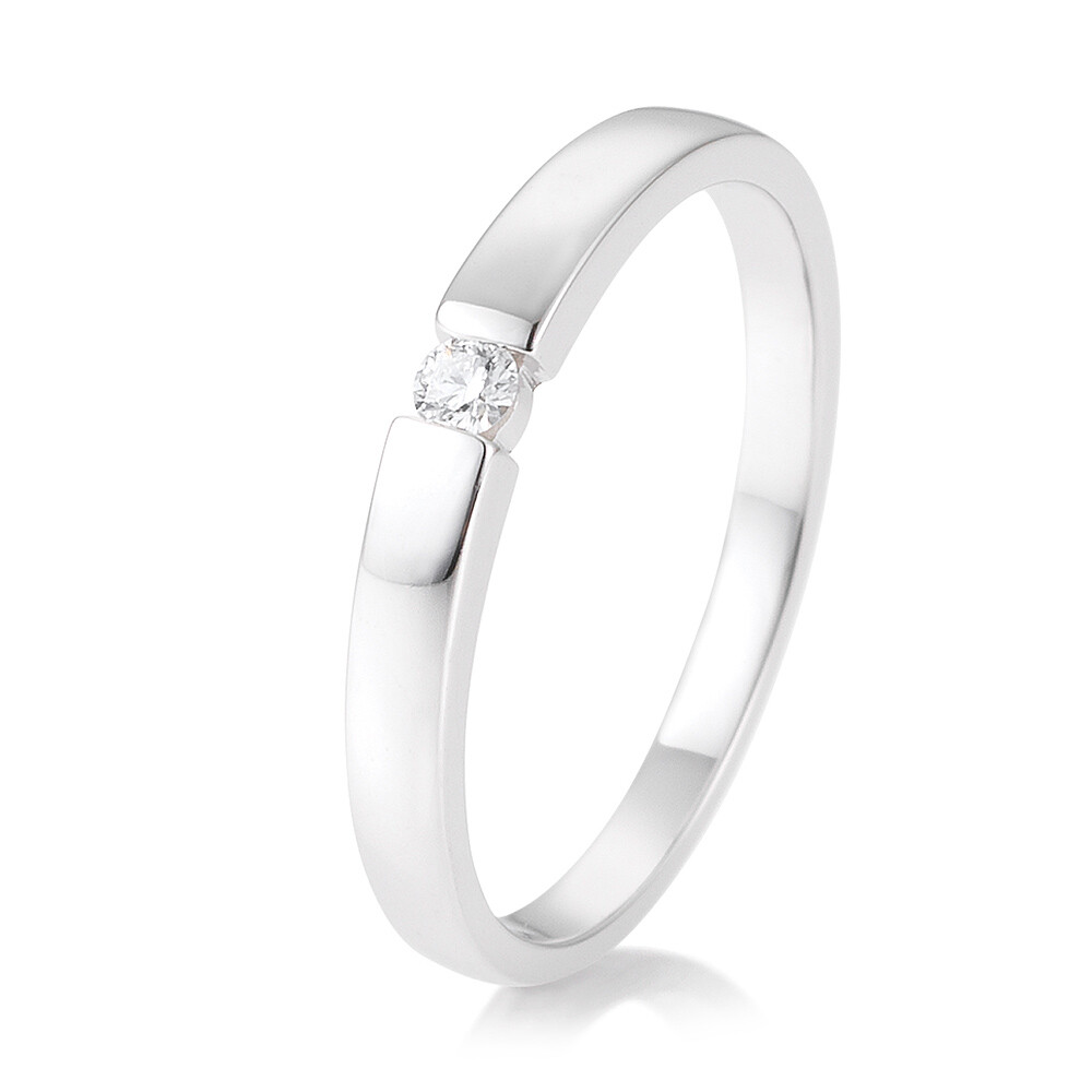Verlobungsring Spann Weißgold BR106 Brillant