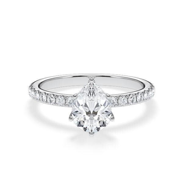 Hollywood Ring Classic Tropfen Platin Rubin RU-1884