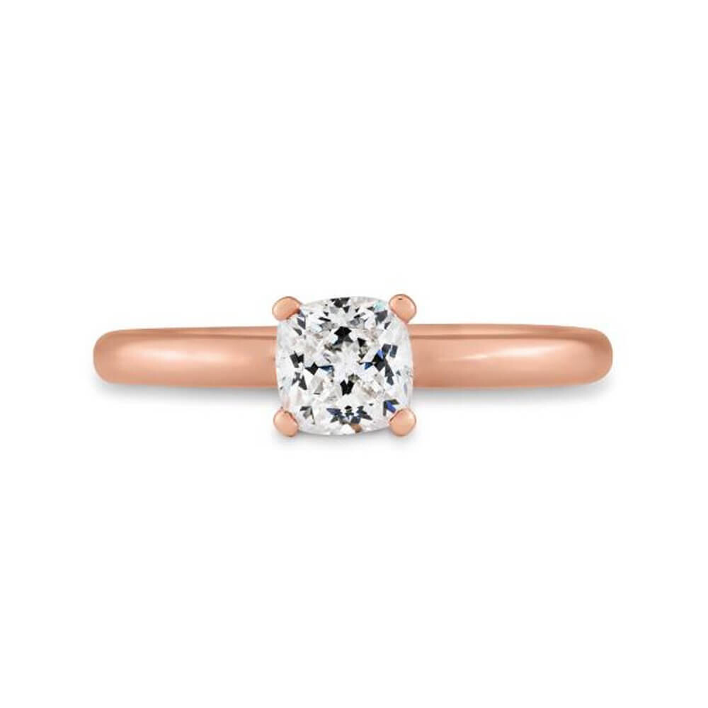 Verlobungsring Cushion Rotgold Lab-Grown Diamant Breuning 41-06318
