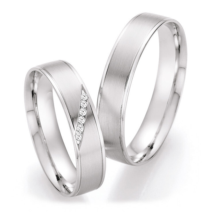 Trauringe Weißgold Brillant Collection Ruesch 66/41130 & 66/41140