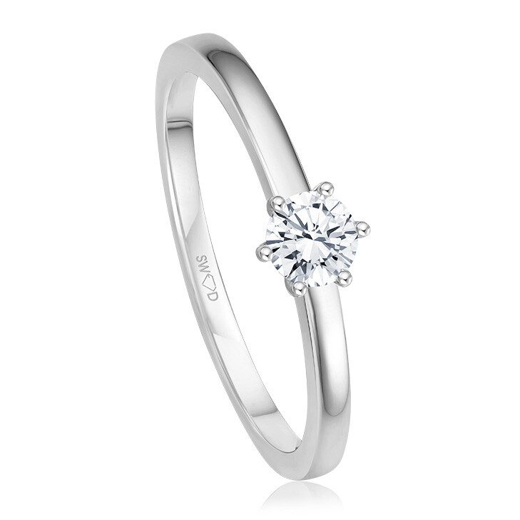 Verlobungsring Solitär Weißgold Brillant Giloy EH005127