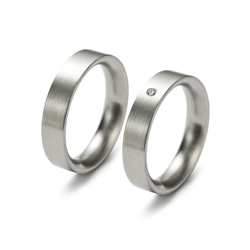Partnerringe aus Edelstahl Brillant Monomania 20150-52