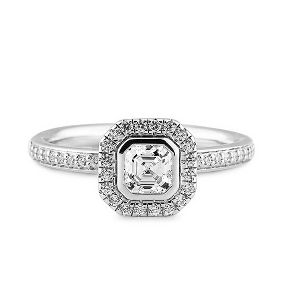 Verlobungsring Asscher Weißgold Lab-Grown Diamanten Breuning