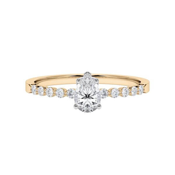 Diamantring Roségold 375/- Weißgold 375/- zus. 0,550 ct, tw, vs & tw, si - RU-1786-10
