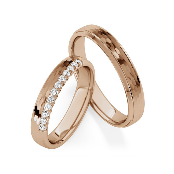 Trauringe Brillance Plus Peach-Gold Rubin RU-1837
