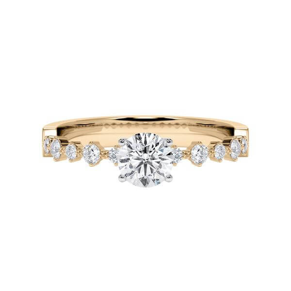 Verlobungsring Roségold 750 & Platin 950 zus. 0,710ct. Brillant Rubin RU-1795