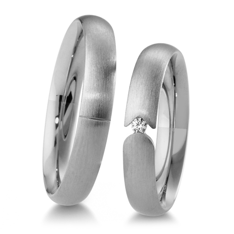Breuning Trauringe Weißgold 48/04155 & 48/04156
