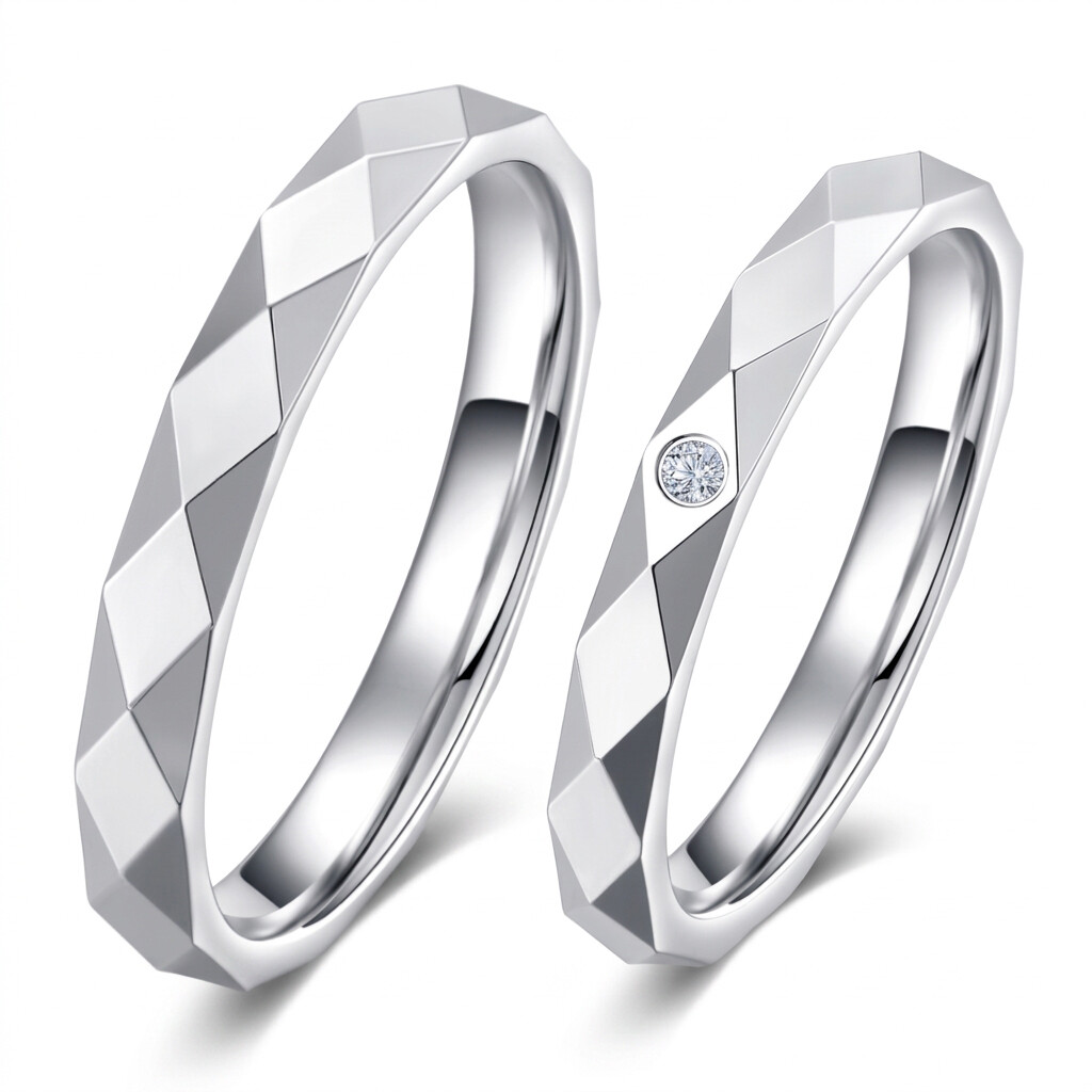 Partnerringe Facetta aus Silber 925 von Bedra RZ90189
