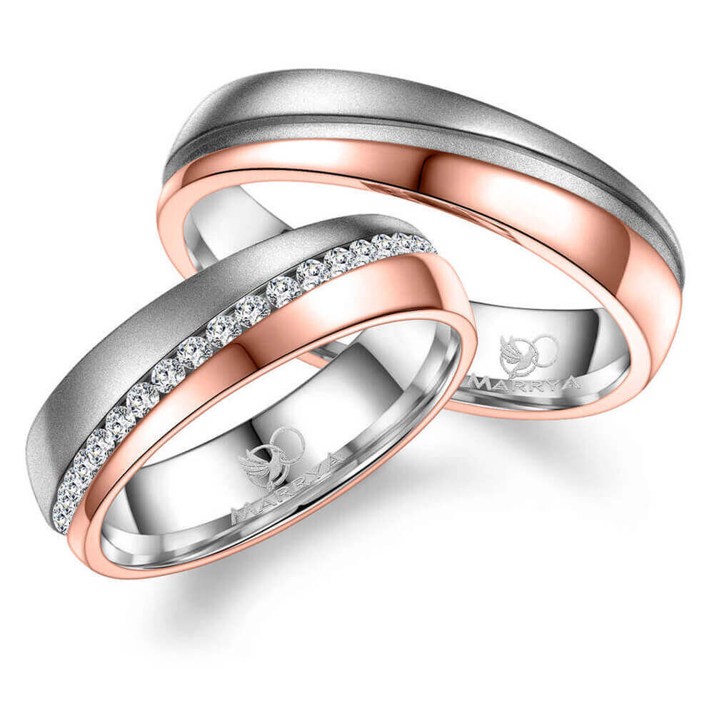 Partnerringe Trauringe Edelstahl Rosé Marrya ES-33