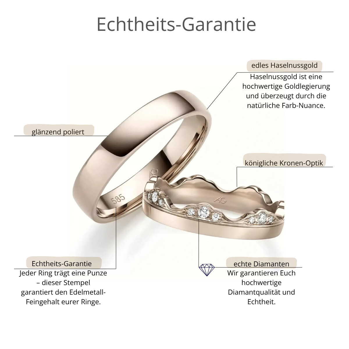 Trauringe Haselnussgold Brillant Gerstner 31394