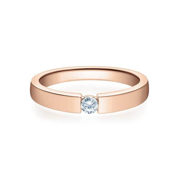 Verlobungsring Spannring 18012 Rotgold Brillant W,SI Rubin RU-1499