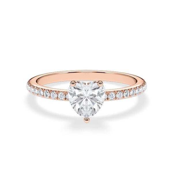 Verlobungsring Rotgold mit Herz-Diamant von Rubin RU-1900