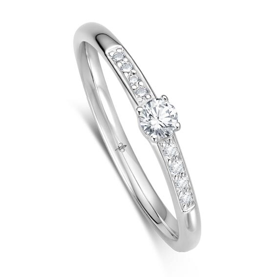 Giloy Solitär Ring Weißgold TV000014W-2