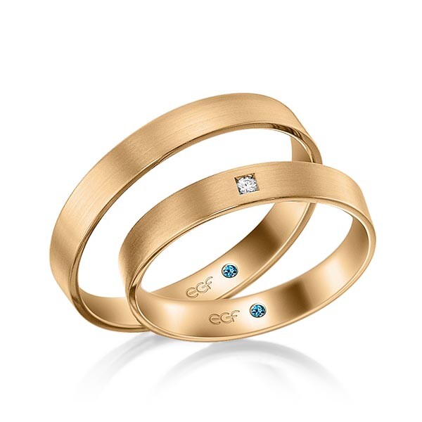 egf Trauringe Roségold Brillant F-4012-6